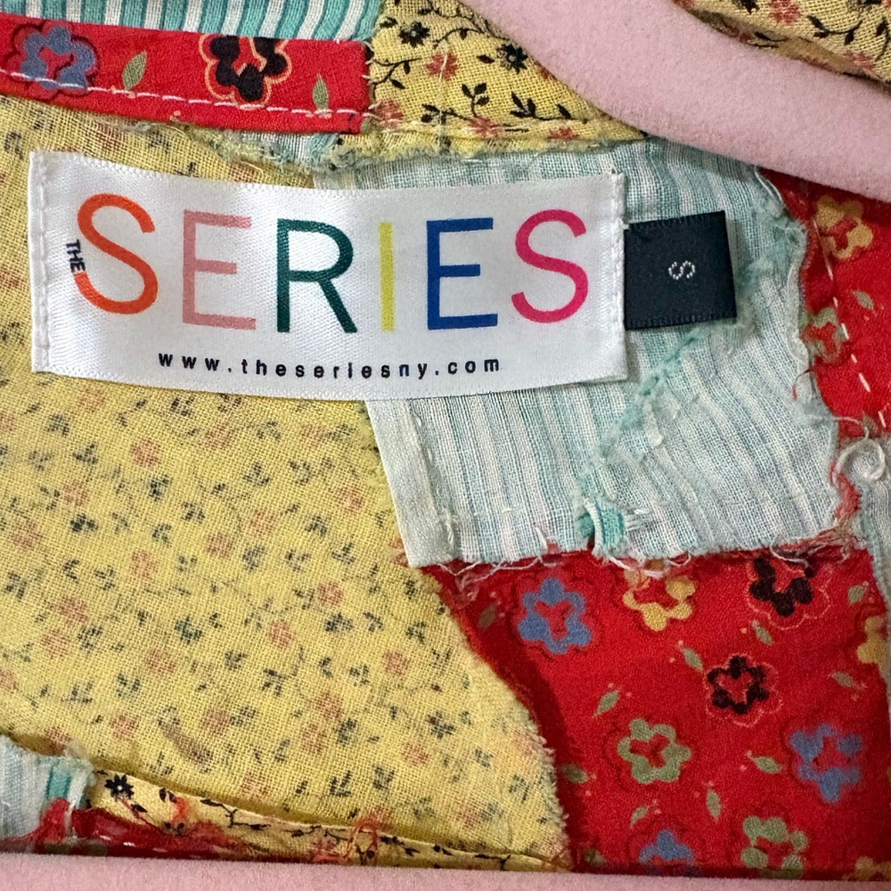 Patchwork Button Down Shirt - Multicolor - image 5